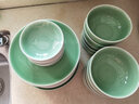 涵青堂青瓷餐具家用米饭碗哥窑创意冰裂纹罗汉碗 龙泉陶瓷纯色稀饭碗 弟窑梅子青5英寸10个 实拍图