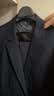 阿悠胖大码西服套装男商务结婚伴郎西装礼服 藏青西服西裤 4XL/195 实拍图