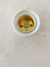 E27螺口插头座带开关节能灯灯泡座螺口灯杯 烟斗型螺口灯头移动座 烟斗型开关插座（扁插）-2个 实拍图