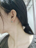 银千惠999纯银四叶草耳钉女士和田玉耳环轻奢纪念情人节生日礼物送女友 实拍图