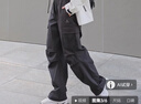 骆驼（CAMEL）休闲裤女士工装裤户外防泼水宽松阔腿直筒百搭新款伞兵运动裤子 实拍图