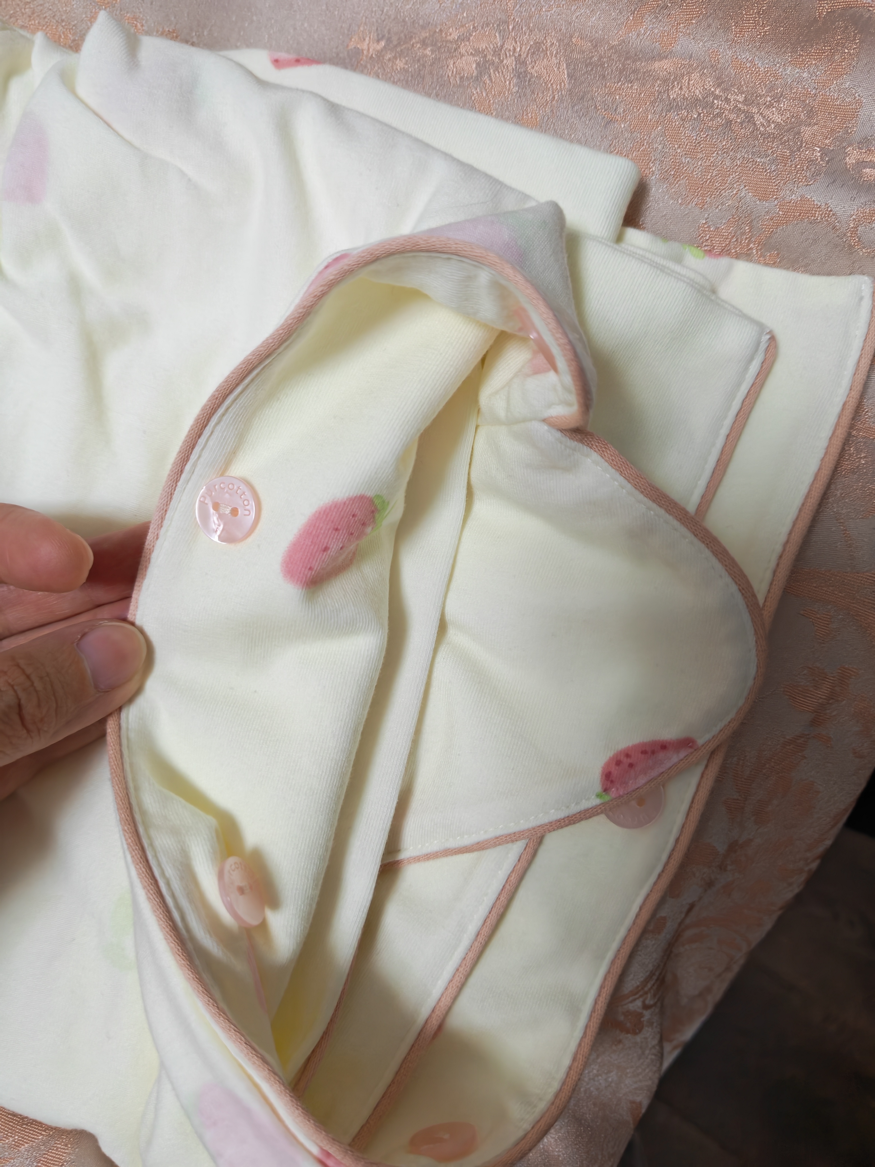 全棉时代【7A抗菌软弹针织】男女士睡衣纯棉柔软防螨可外穿甜点家居服套装 实拍图