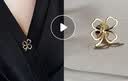 伊黛儿小花朵别针固定衣服简约衬衫防走光扣领口装饰小众胸针生日礼物 小花朵金色别针XZ0478 实拍图