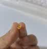 周六福小金花足金999黄金耳钉女520礼物计价AC090379 一对 约0.67g 实拍图