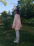 牧萌儿童防晒衣男女童防晒服夏季冰丝凉感宝宝防晒外套披肩 水蜜桃 XL 实拍图