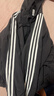 adidas三条纹休闲宽松连帽夹克薄外套女装春夏阿迪达斯官方轻运动 黑色/白   M 实拍图