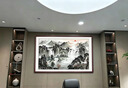 贡乔办公室挂画江山万里长城国画书柜背景墙山水壁画靠山图字画装饰画 八方聚财 CT-1459 120*100cm高 【红木色经典直角实木画框】+高透晶瓷 实拍图