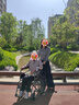 鱼跃(yuwell)轮椅车H051折叠老人轻便旅行手推车钢管免充气胎代步车 实拍图