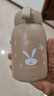 【京东物流送货上门】萌萌兔卡通水杯女牛奶玻璃杯创意便携杯子 咖色萌萌兔 330ml 1只 实拍图