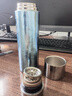 希诺纯钛保温杯钛杯高档焖茶杯户外便携家用泡茶杯子XN-T355纯净冰川 实拍图