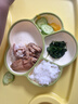 COOKSS 宝宝餐盘硅胶婴儿学吃饭分格儿童餐具辅食碗餐盘带吸盘 双拼绿 实拍图