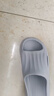 名创优品（MINISO）拖鞋男女家居情侣家用舒适浴室防滑防臭四季拖鞋  烟灰色42-43 实拍图