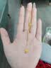 中国黄金（CHINA GOLD）和田玉平安扣黄金项链女士2026新款生日礼物送妈妈女友老婆 足金莲花玉髓吊坠【赠银镀金链】+证书礼盒 实拍图