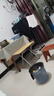坤奉可折叠餐桌家用小桌子出租屋小户型吃饭简易方桌户外便携摆摊桌 胡桃色【60*40*50】简约镀锌腿 实拍图
