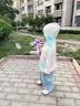 牧萌儿童防晒衣凉感透气防紫外线男女童夏季冰丝扎染防晒服 多彩粉 L 实拍图