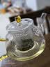 青苹果玻璃家用泡茶壶煮茶2026新款加厚耐高温烧水壶泡花茶专用茶水分离 春韵黄把泡茶壶800ML 实拍图