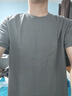 【京东直采】重磅纯棉 圆领短袖男款t恤衣服女士t恤服装真5折专场 铁灰（短袖） XL （125-140斤） 实拍图