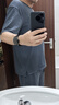 京东京造10A抗菌50支棉莫代尔凉感睡衣男夏季睡衣短袖T恤家居服海岩灰XL 实拍图
