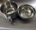 美厨（MAXCOOK）304不锈钢泡面碗 13.5cm塑钢快餐杯学生饭盒便当盒 北欧蓝MCFT190 实拍图