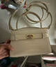 CHARLES&KEITH鳄鱼纹凯莉包手提斜挎婚包包女包生日520礼物CK2-50270880-1 Ivory象牙色 S 实拍图