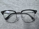 蔡司（ZEISS）镜片近视眼镜框男半框防蓝光辐射可配带散光度数眼睛女钛合金镜架 升级钛材 黑银 配colorein镜片1.56防蓝光 0-600度 实拍图