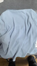 伯德小姐蓝色蝴蝶结衬衫女设计感系带短袖上衣气质通勤职业白领衬衣 实拍图