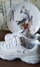 斯凯奇（Skechers）女鞋夏季小白鞋蕾丝休闲运动熊猫鞋黑色增高厚底老爹鞋11959 白色/WHT 37 尺码偏大，建议选小半码 实拍图