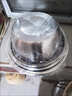 美厨（MAXCOOK）316L不锈钢盆筛2件套 22cm加厚洗菜盆沥水盆米筛味斗套装MCWA5721 实拍图