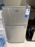 奥克斯小冰箱家用小型迷你冷藏冷冻两用出租房宿舍用节能省电寝室办公室电冰箱 【节能省电】176银色【高效保鲜 铜管速冷】56L 实拍图