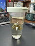 GLASSLOCK玻璃杯进口带盖大容量男女夏季高颜值冷萃杯吸管刻度杯绿色450ml  实拍图