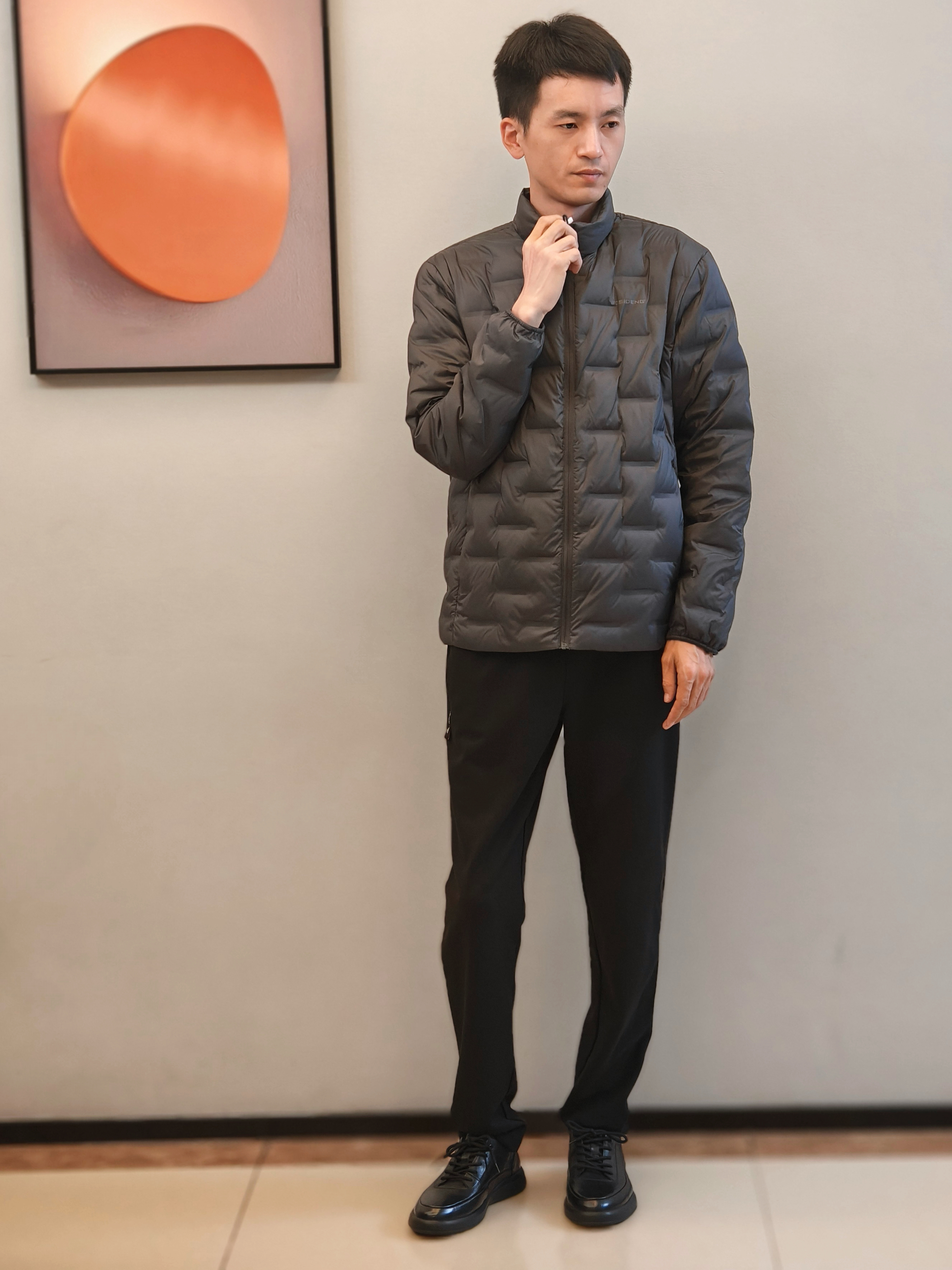 波司登（BOSIDENG）26秋新款90鹅绒压胶叠穿轻薄羽绒服防风锁温男短款外套B260135033 【店长推荐】极地灰8270 【充绒量提升15%】 M 175/96A 体重约130-140斤 实拍图