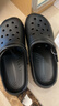 名创优品（MINISO）洞洞鞋男夏季外穿沙滩凉鞋防滑厚底踩屎感包头凉拖鞋黑色42-43 实拍图
