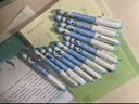 白雪（snowhite）热可擦直液式钢笔小学生3-6年级免换囊 自带润笔器橡皮高颜值大容量 学生练字钢笔C510墨蓝12支 实拍图