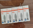 FSL佛山照明 LED节能灯泡尖泡E14小螺口 5.5w 黄光 5只装 实拍图
