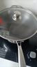 赫巴兹（HZIB）炒锅不粘锅316不锈钢炒锅炒菜锅具少油烟平底炒锅电磁炉燃气通用 双面屏+玻璃盖内径32外径 34cm 实拍图