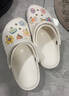 卡骆驰（CROCS）贝雅卡骆班洞洞鞋轻便耐磨一脚蹬休闲鞋女鞋时尚沙滩鞋|205089 冬日白/彩色-1LI 36 /37(220mm) 实拍图