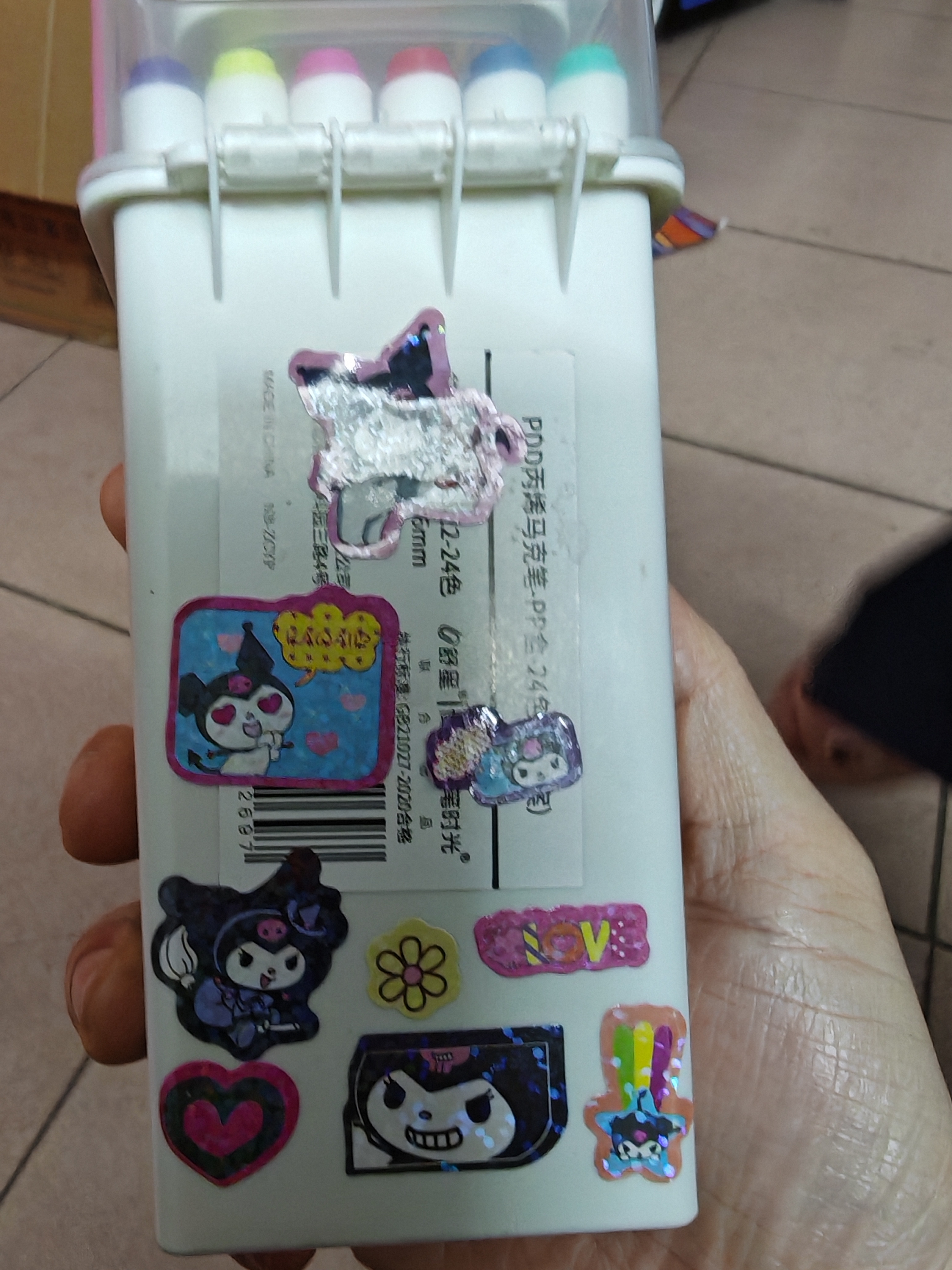 舒星丙烯马克笔24色小学生库洛米美术生专用彩绘防水画笔水彩笔幼儿园荧光笔儿童礼物生日女孩彩色套装 实拍图