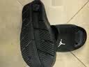 耐克乔丹男子拖鞋室内支撑Jumpman抓地Jordan Franchise HQ2163 001黑/白 40 实拍图