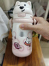 babycare西高地保温杯学饮儿童宝宝学生上学水壶吸管直饮杯外出6月+-大粉 实拍图