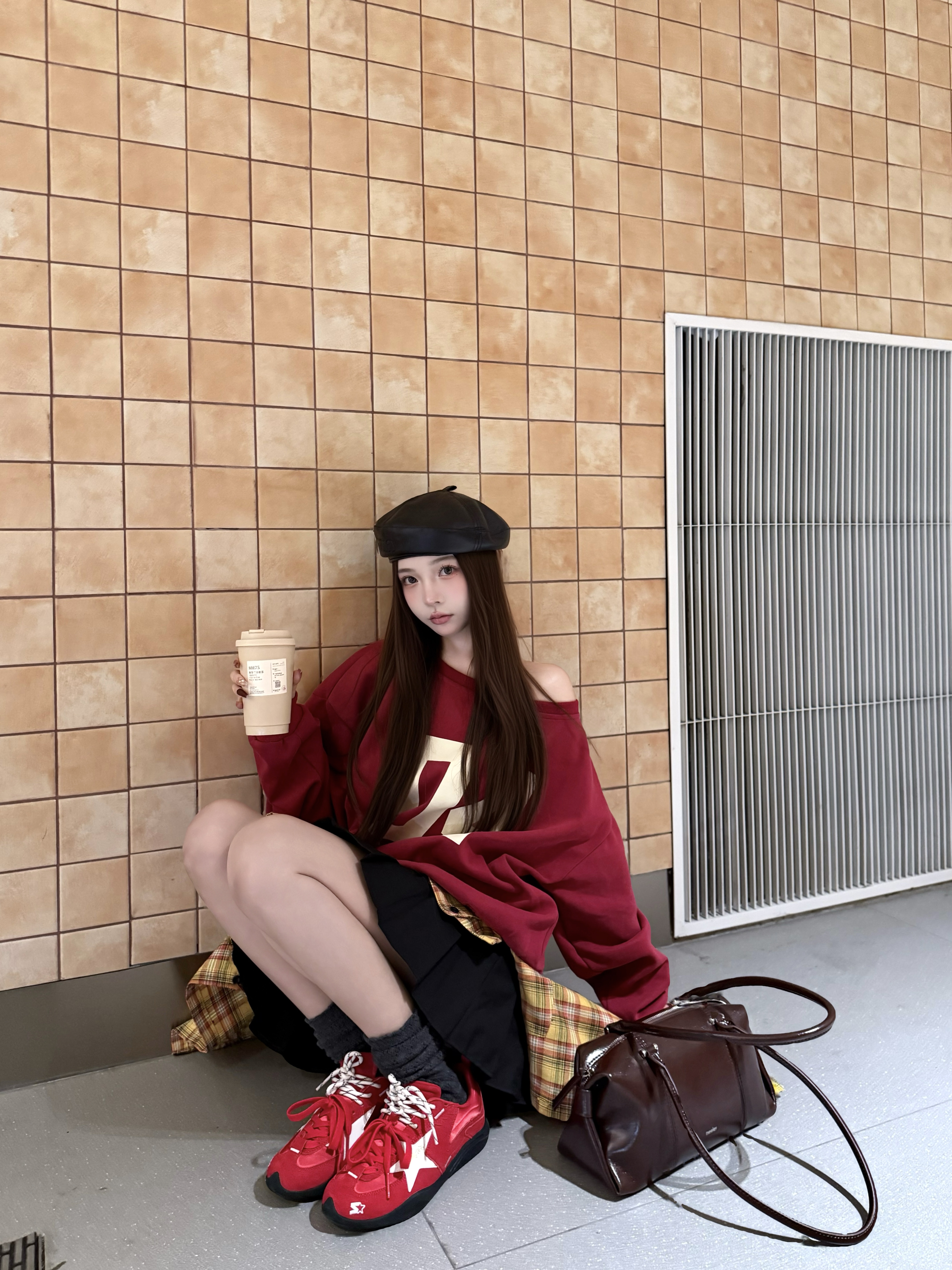 NEELEY原创设计保龄球女士包2026新款高级感真皮单肩腋下法棍包生日礼物 实拍图