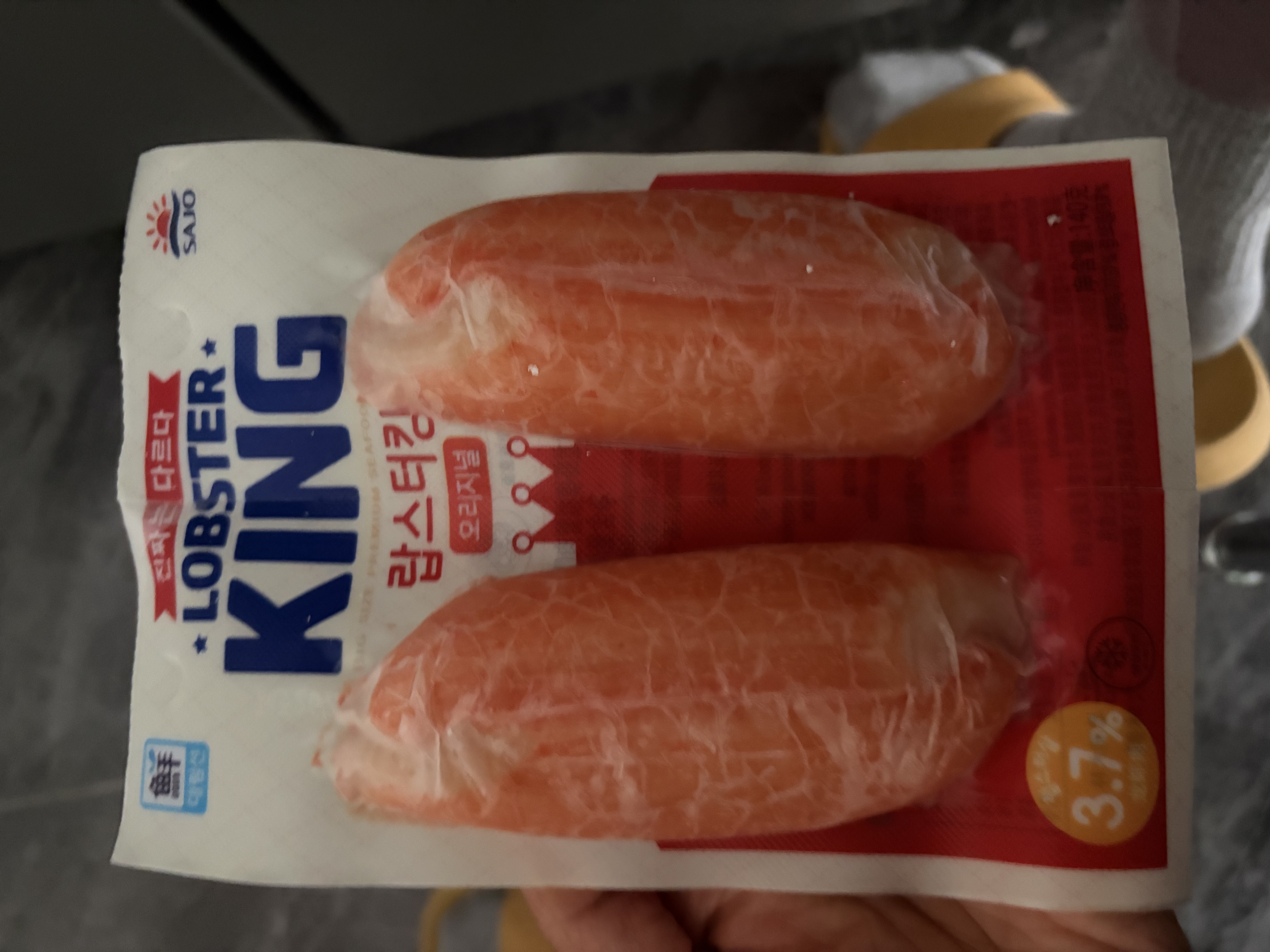 思潮大林 韩国进口蟹肉棒鳕龙虾蟹柳蟹棒低脂即食蟹味棒king零食代餐 鱈龙虾蟹肉棒 140g*6袋 实拍图