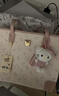 COW&KITTY正品KT猫女包2026年新款学生女士单肩包斜挎包大容量女士生日礼物 【1】粉色【挂件礼盒礼袋】 长37cm宽12cm高25.5cm 实拍图