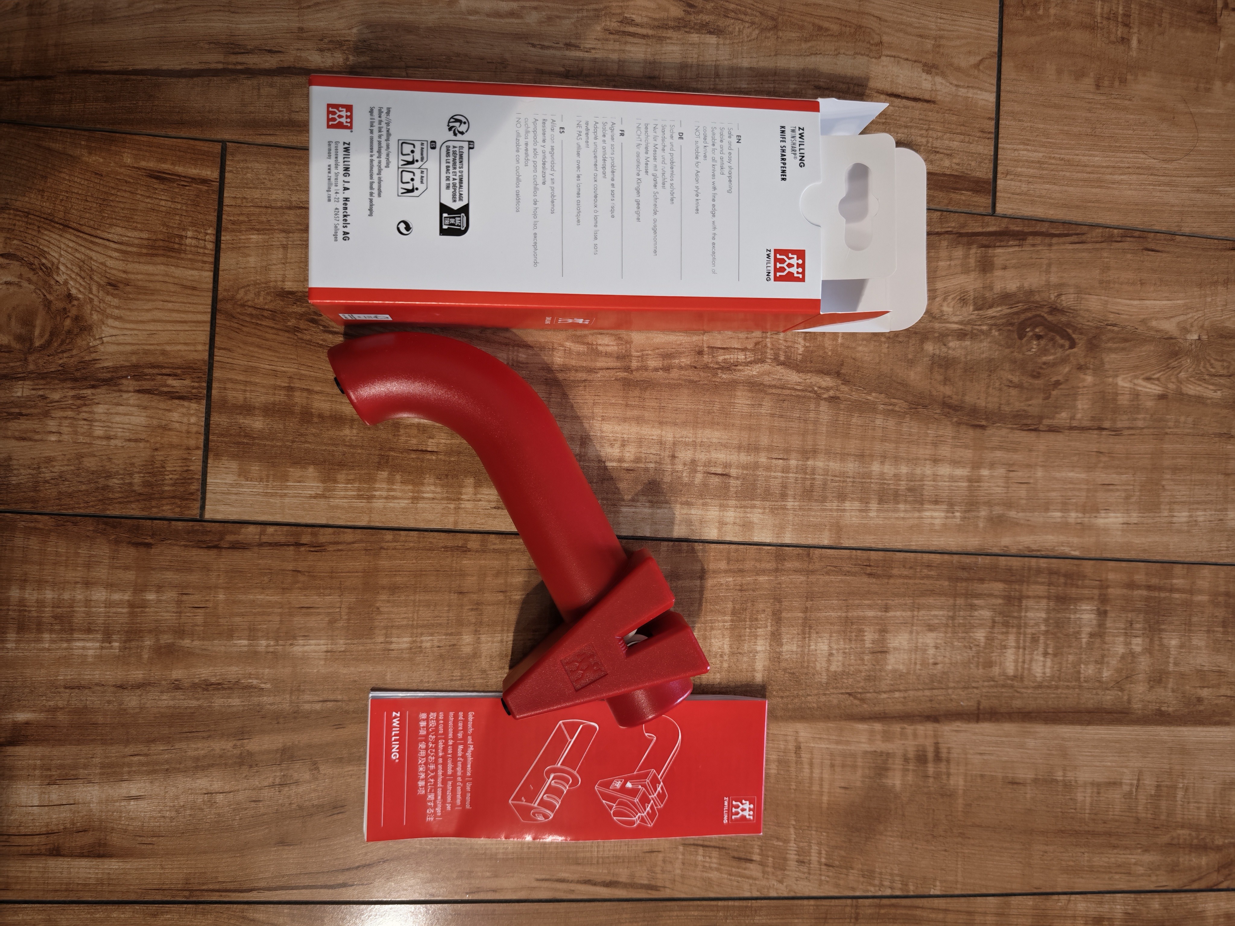 双立人（ZWILLING）红色磨刀石磨刀器磨刀棒磨刃器厨房用品菜刀水果刀具通用德国进口 实拍图