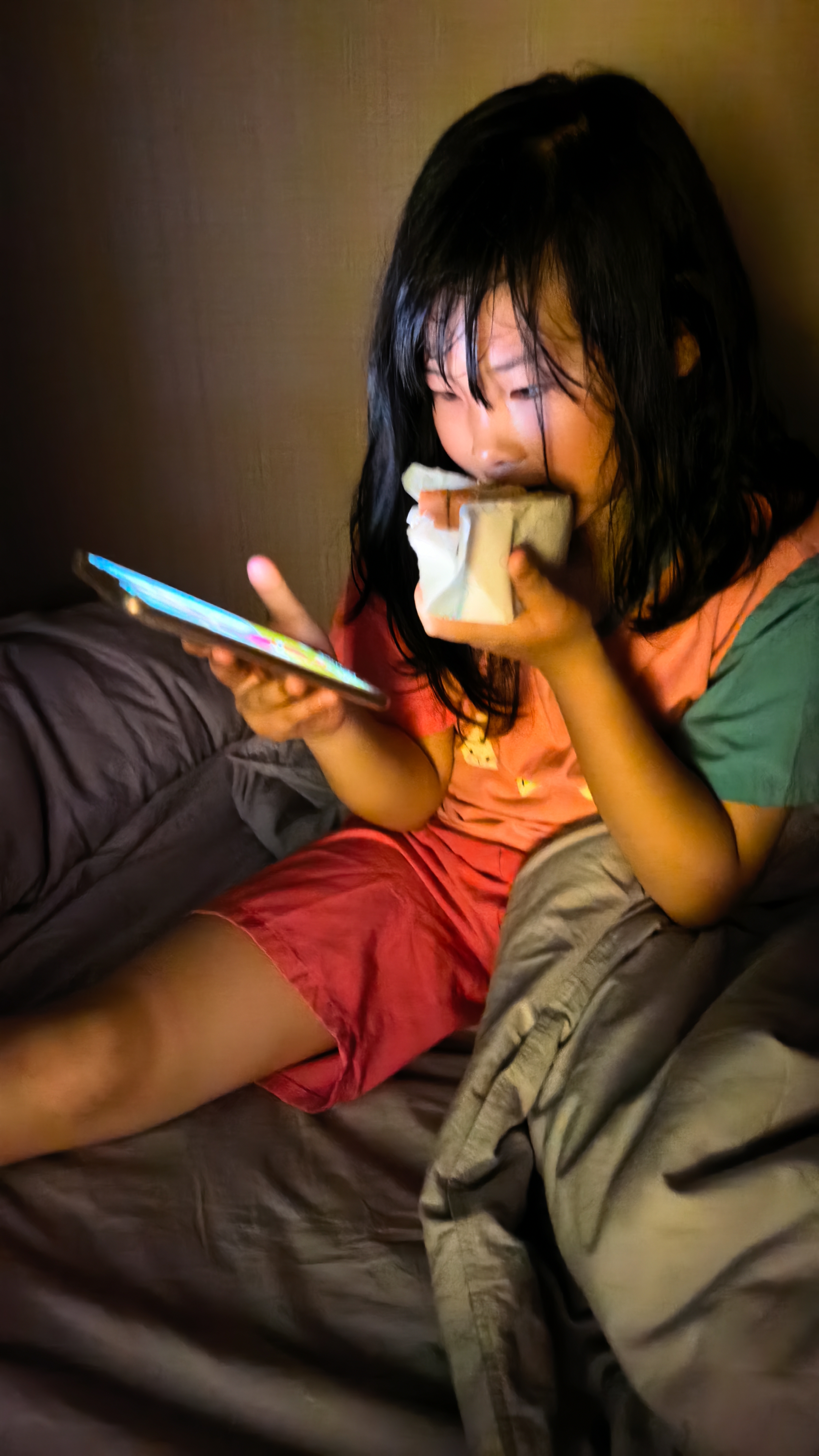 紫色花语凉感棉绸儿童睡衣女童夏季家居服柔软不扎肤女孩空调服160 晒单实拍图