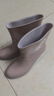 回力雨鞋女士款时尚户外防水不易滑耐磨雨鞋靴HL523卡其39码 实拍图