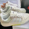 adidas ENTRAP美式校园风运动少年感复古篮球风板鞋男女阿迪达斯 米白色/灰色   43 实拍图