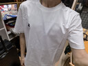 杰克·琼斯（JACK&JONES）26年男装四季打底T恤男士凉感透气多色情侣款短袖t恤水洗不易走形 白色A06 M 175 实拍图