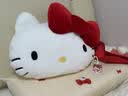 野兽派家居（tbh）三丽鸥Hello Kitty二合一法兰绒抱枕毯子 毛绒午睡毯车载靠枕 二合一法兰绒毯/抱枕 蝴蝶结 实拍图