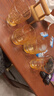 乐唯诗（LOVWISH）年年有鱼玻璃水杯创意锦鲤玻璃杯叠叠杯茶水杯酒杯四件套装可堆叠 锦鲤叠叠杯【金色】4件套 实拍图