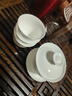 骨瓷盖碗茶杯防烫轻奢薄胎骨瓷功夫茶具套装家用办公泡茶茶具配件 骨瓷盖碗3寸+6个骨瓷美人杯 实拍图
